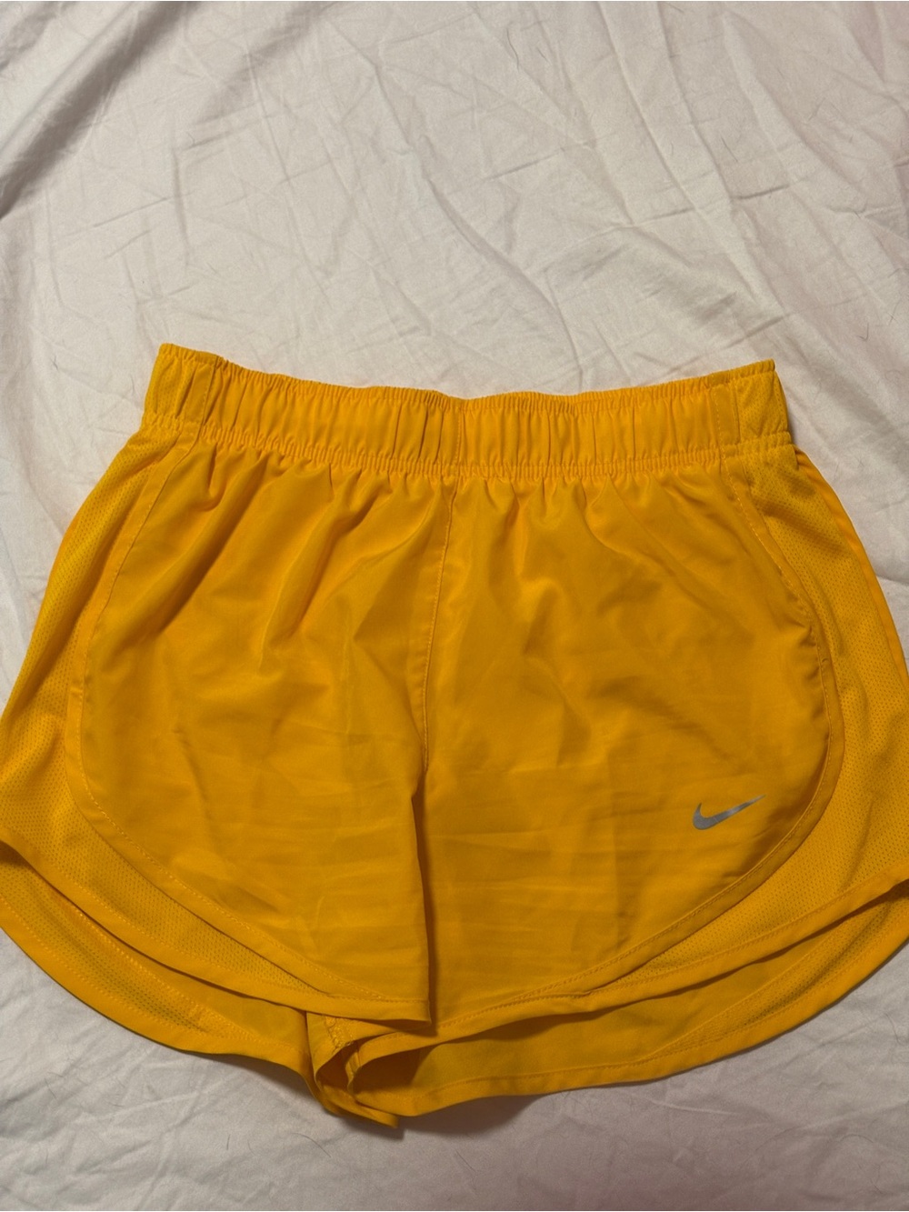 Nike Women's Dri-Fit 3-inch Running Shorts, Size Small, Golden Yellow